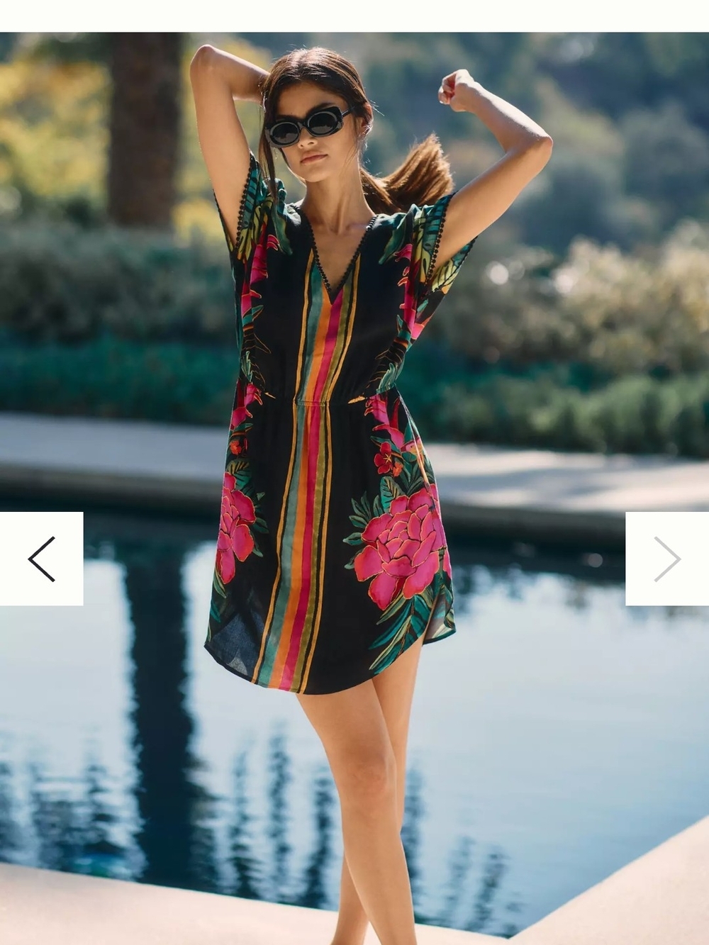 FARM Rio For Anthropologie Floral Midi Sundress Tropical - Picture 4 of 8